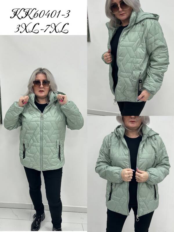 Kurtki damskie duże rozmiary Roz 3XL-7XL, 1 Kolor Paczka 5 szt 1